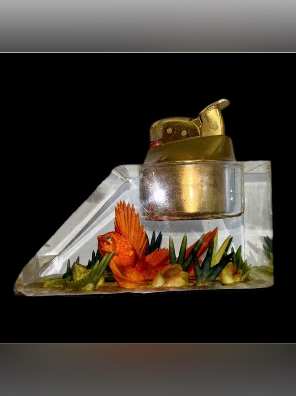 EVANS Ocean Fish Clear Tabletop Lightr Decorative Collectible Rare